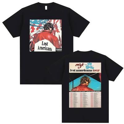 MGK Lost Americana Tour Tshirt Machine Gun Kelly 2026 Merch Tshirts Unisex Women Casual 100 Cotton Oversized T Shirts Streetwear