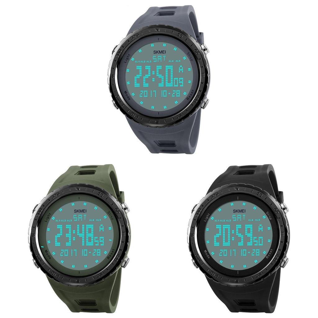 Skmei Men Led Digital Alarm Sport Watch With Premium Quality Silicone Strap And Timeless Design