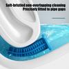 Silicone Toilet Brush Set with L-Shaped Head Long Non-Slip Handles Wall Mounted Holder Compact Bowl Cleaner Brush