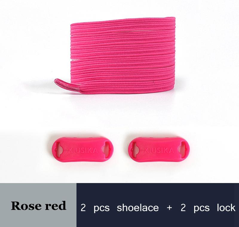 1 Pair No Tie Shoe Laces Elastic Laces for Sneakers Flat Shoelaces Without Ties Shoelace with Lock for Kids Adult Shoestrings