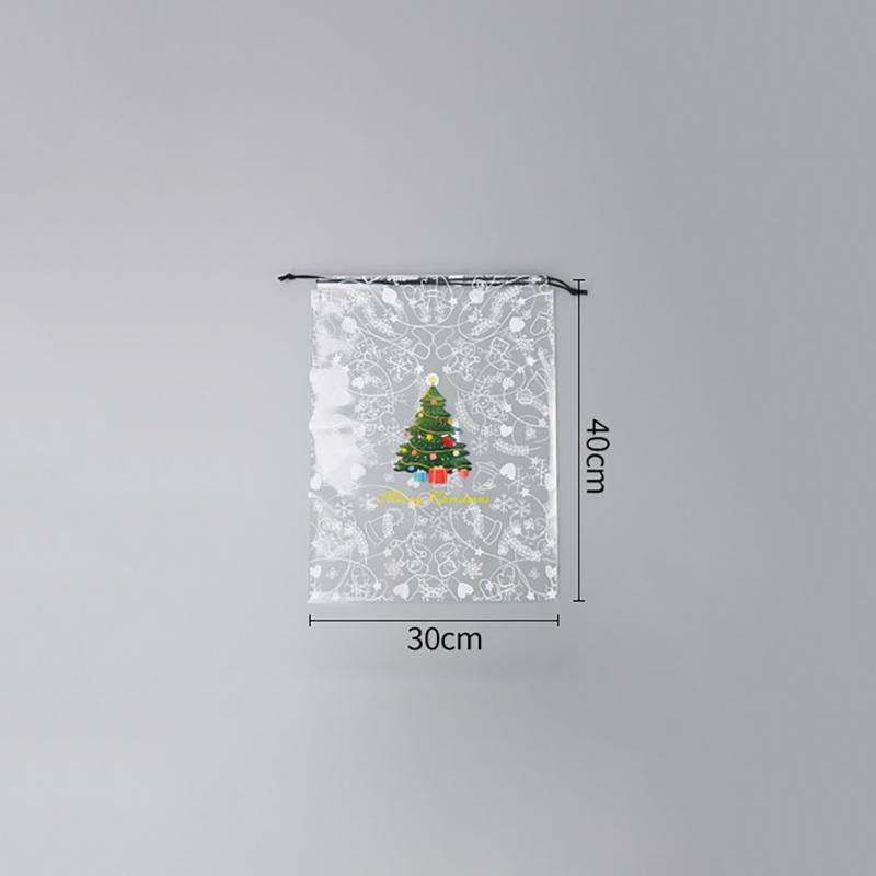 Рождественский прозрачный пластиковый пакет Тканевая дорожная сумка для хранения Портативный замок Самозакрывающаяся тканевая сумка-органайзер Водонепроницаемая сумка