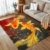 1PC Koi swimming in night sky Pattern Rug Carpets for Bedroom Living Room Sofa Mat Creative Door Mat Cloakroom Home Decor