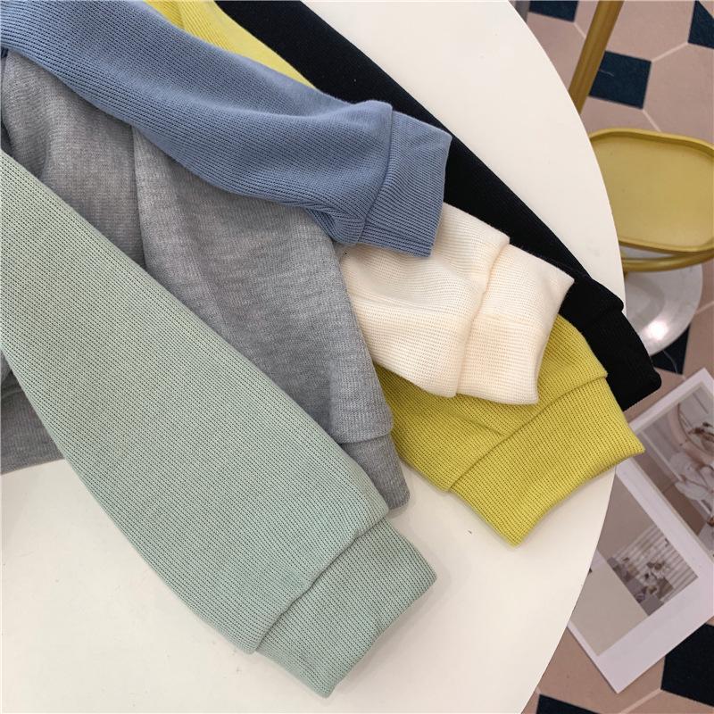 Damen Frühlings- & Herbst-Kapuzenpullover Locker, Koreanischer Schick & Hongkong-Stil, Trendige Kurze Jacke Top