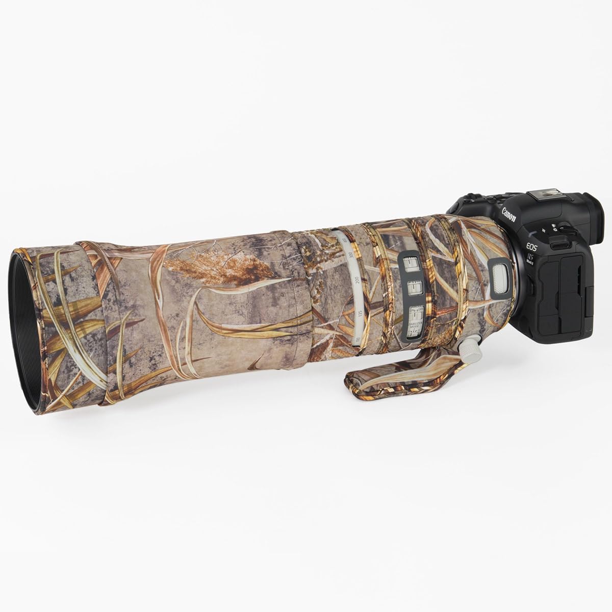

CHASING BIRDS Camouflage Waterproof Lens Coat for Canon RF L IS USM Rainproof Lens Protective Cover 100-500mm F4.5-7.1 Lens, (with Legs)