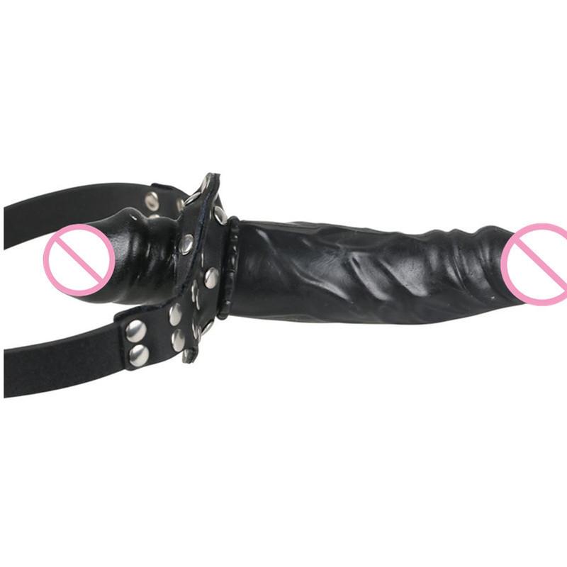Double-Ended Mouth Gag Strapon Dildo Plug Bdsm Bondage Deep Throat Penis Harness Erotic Product Sex Toys for Couples Adult Games