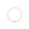 Bracelet - Pearls & Colors - Genuine Freshwater Cultured Pearl 9-10 Mm - 925 Sterling Silver - Ball Clasp - 18 Cm