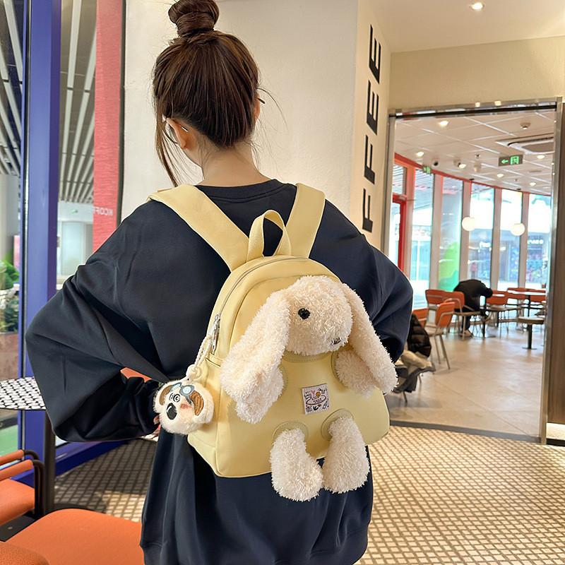 Cute Small Nylon Casual Backpack For School And Travel With Zipper Closure And Inner Phone Pocket