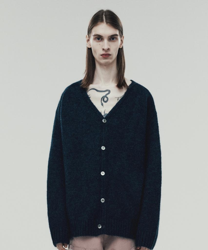 Thevinylhouse Mohair Cardigan Navy (Vh2Dfuk680A)