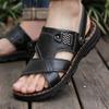 Pánské sandály 2025 Léto Nový Horký Prodej Vodotěsné Protiskluzové Sandály z Pravé Kůže Pantofle s Měkkou Podrážkou Prodyšné Ležérní Boty