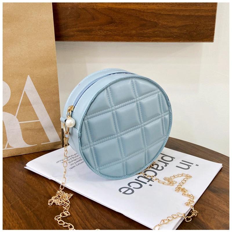 

Нишевый дизайн маленькая круглая сумка милая сумка-цепочка ромбиком сумка на плечо сумка-мессенджер женская сумка синий