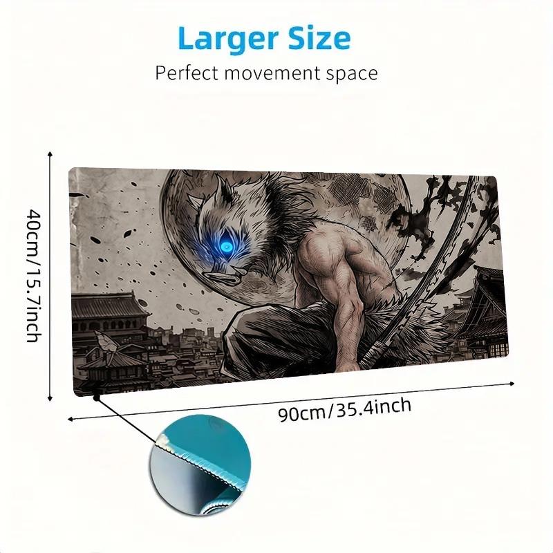 Inosuke Hashibira Print  Cushion Non-slip Laptop Tablet Big Mousepad XXL Mat Mini PC Playmat With Lock edge