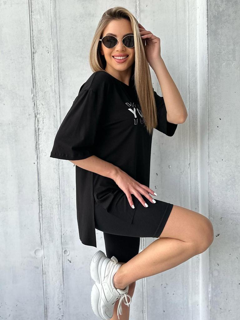 ISSA Plus Oversize-T-Shirt mit Schlitz