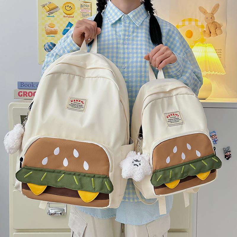 

Hamburg backpack, new student class, large-capacity schoolbag, high-value backpack, student schoolbag Small білий