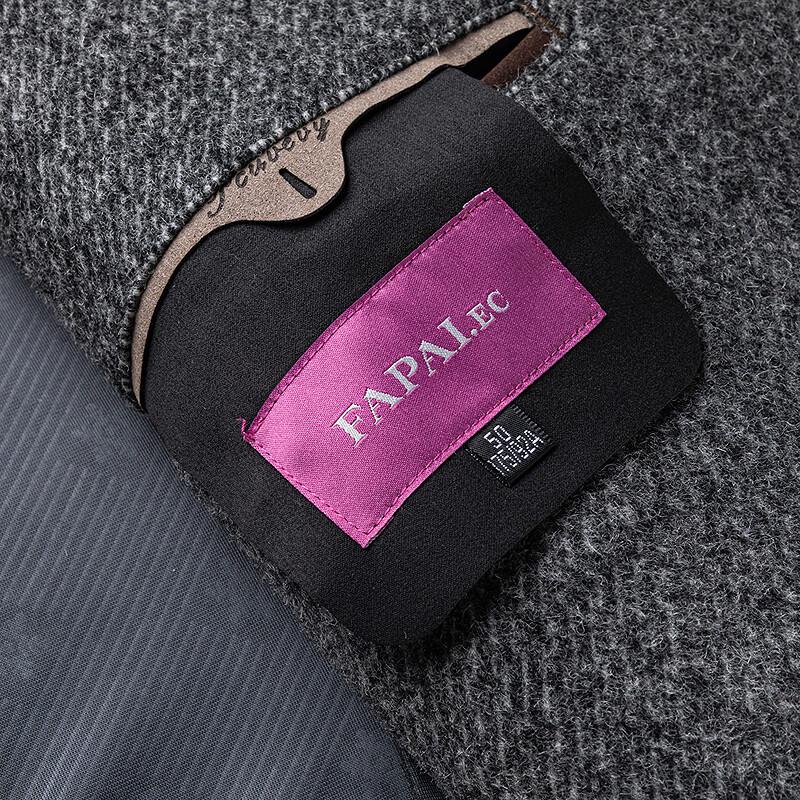 FAPAI Men's Mid-Length Wool Blend Overcoat