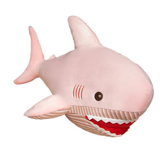 

Giant Plush Shark Pillow 100cm Soft Fluffy Stuffed Animal for Cuddling & Sleeping Big Huggable Shark Toy for Kids Adults розовый