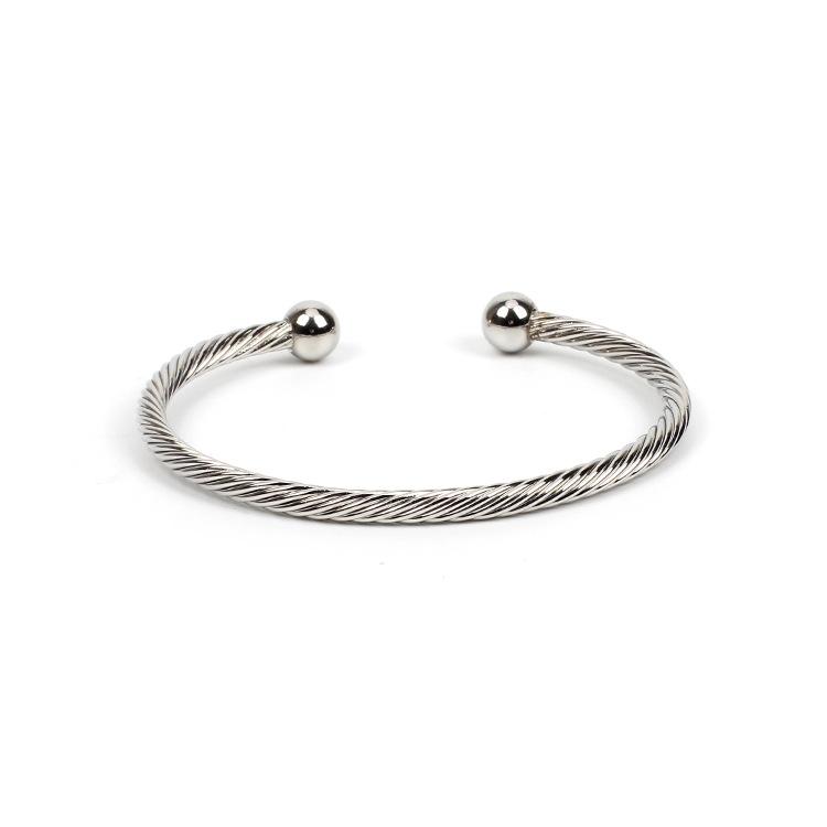European and American jewelry, brass embossed open bracelet, personalized versatile bracelet retro trend