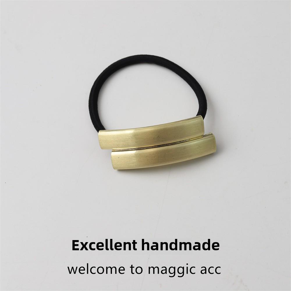 Shiny Alloy Hair Rope: Durable, Color-Retaining Elastic Hair Accessory for Women