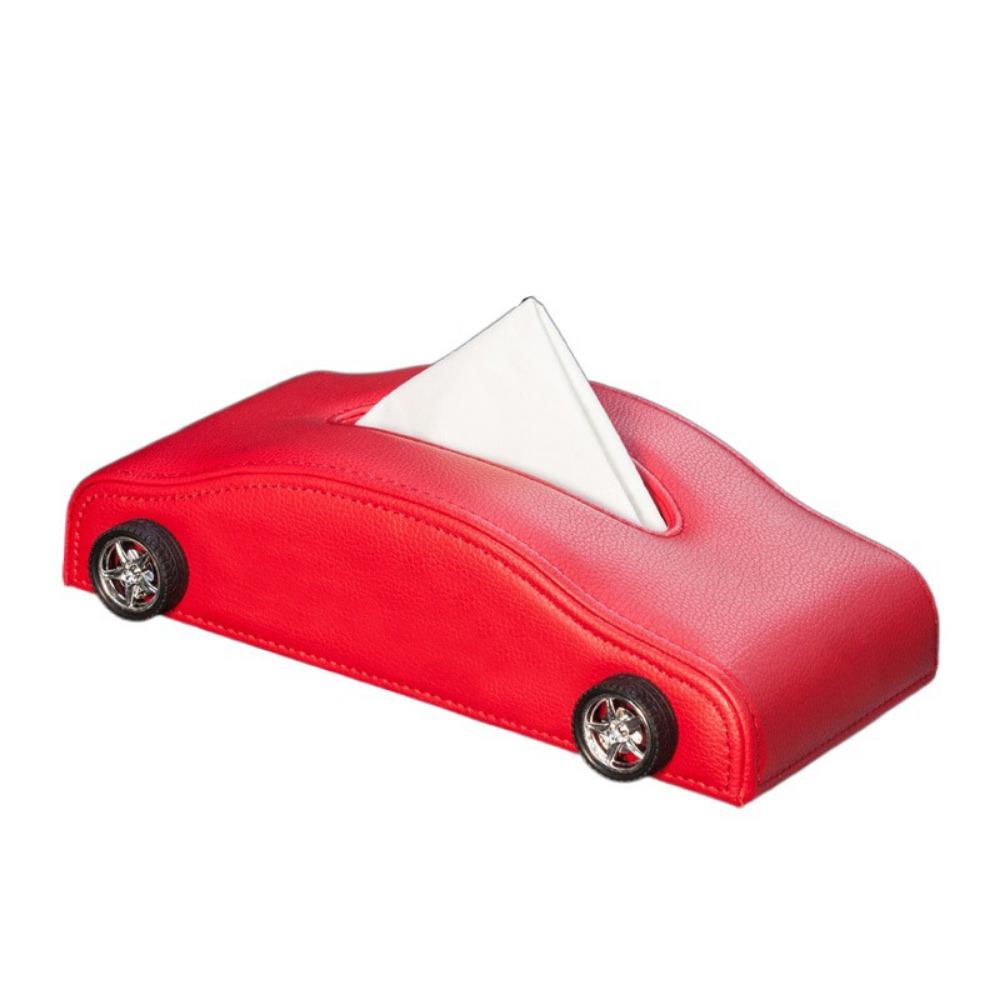 

Creative Car Shape Tissue Box Decorative Auto Napkin Holder Living Room красный