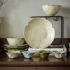 Restauracja Celebryty Internetowej Japoński Retro Zestaw Stołowy z Grubej Ceramiki Ceramiczny Talerz Domowy Talerz Hotelowy Zestaw Talerzy
