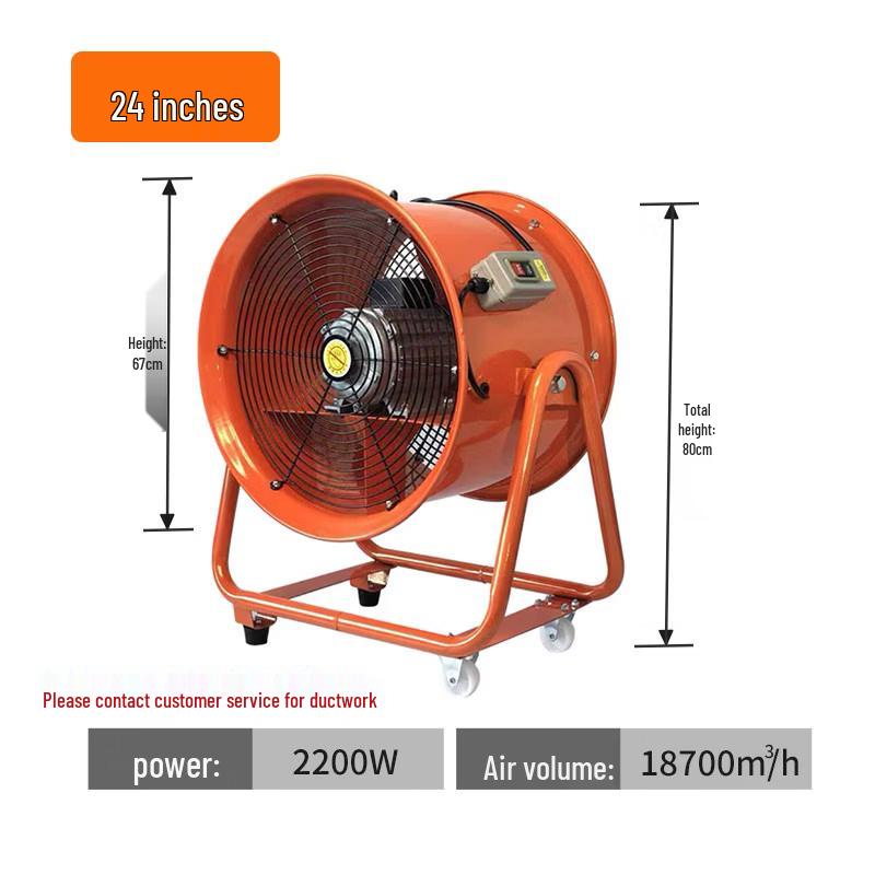 Portable Axial Flow Ventilator Fan CN plug (adapter included)
