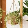 Flower Basket Strong Load-bearing Handmade Woven Indoor Outdoor Hanging Planter Flower Pot Holder Home Decor