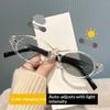 Rice Nail Decorative Myopia Glasses Photochromic Multifunctional Glasses Anti Blue Light Function+UV Resistant Eyeglass Lenses