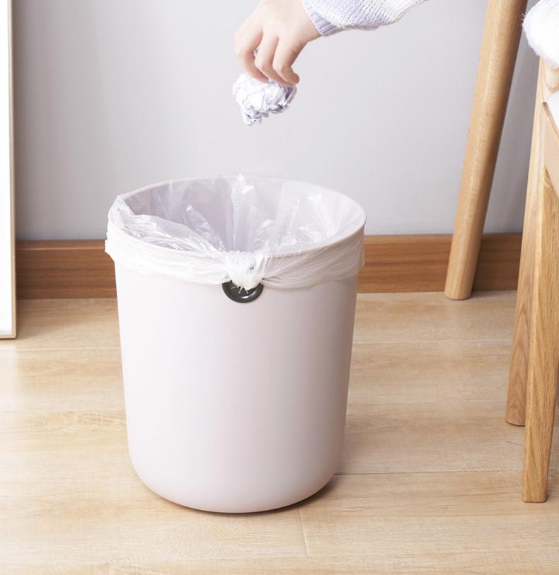 

Small Capacity Open Top Trash Can for Kitchen Bathroom Living Room Minimalist Design Large Volume Waste Bin without Lid one size фіолетовий