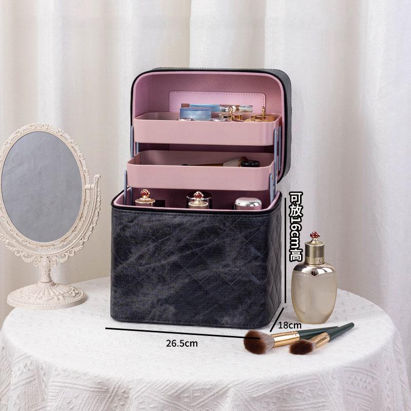 Large Capacity Advanced PU Leather Makeup Bags Fashion  Women's Travel Multiple Models Portable Makeup Box Portable Storage Bags