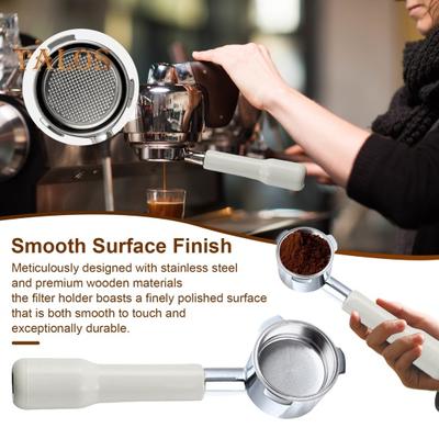51MM Stainless Steel Bottomless Portafilter Coffee Handle with Smooth Surface Food Grade Easy To Clean Universal Compatibility Espresso Portafilter