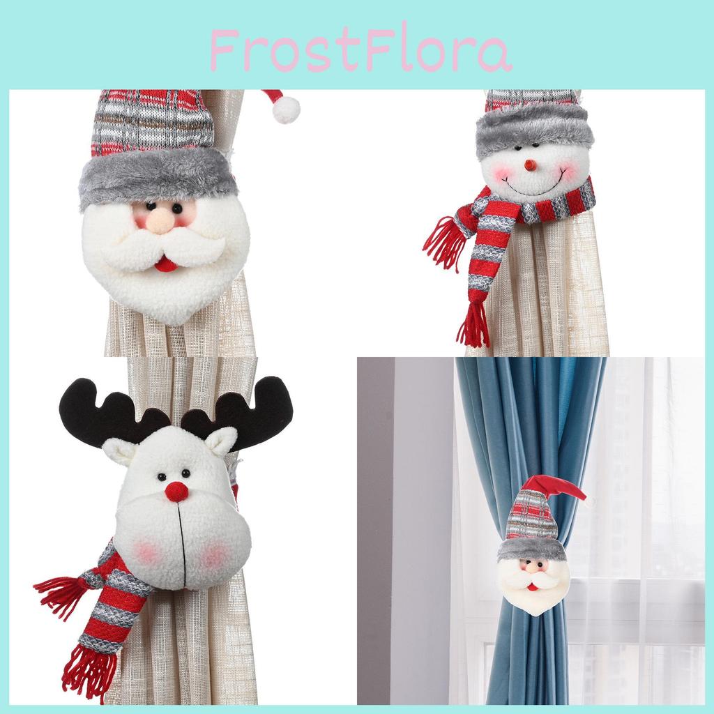 Festliche Weihnachts-Raffhalter mit entzückenden Weihnachtsmann-, Schneemann- und Rentier-Motiven