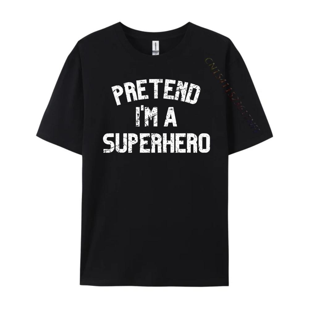 Pretend I M A Superhero Lazy Halloween Costume Party Shirts Graphic Tee Halloween Man Tops Tees Illustration