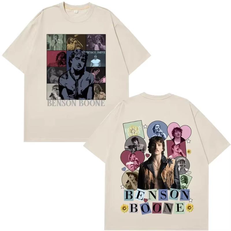 

Benson Boone American Heart Tour Vintage Graphic Tshirt Unisex Women Hiphop T Shirt Summer Casual High Quality Tshirt S
