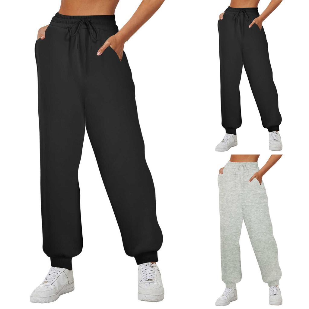 Comfortable High Waist Sweatpants For Women Stretchy Soft Everyday Pants With Elastic Waistband Fitness Joggers