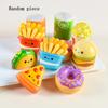 PU Slow Rebound Simulation Mini Figurine - French Fries, Pizza, Popcorn, Miniature Toy, Children's Kneading & Decompression Toy