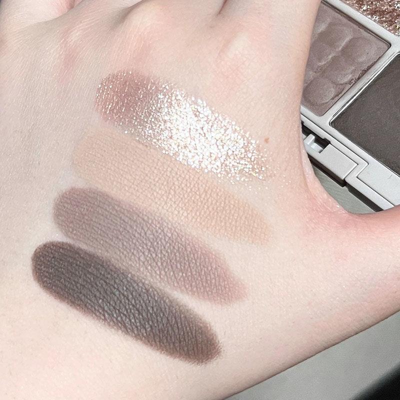 4-color Eyeshadow Palette Pearlescent Matte Eyeshadow Long Lasting Burst Flash Eyeshadow To Create A Smoky Makeup Look