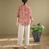 2025 Korean Style Plus Size Slimming Retro Shirt & Casual Cotton-Linen Pants Set for Women