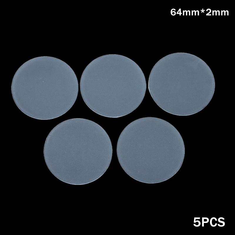 5 Stück Matts Glas Rund Flach Halbtransparent Frosted Glas Lampenschirm für LED Lampe Deckenleuchte Taschenlampe