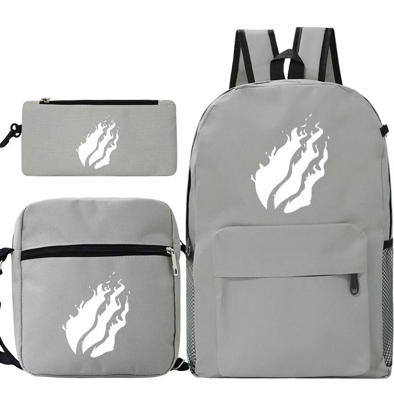 Backpack Casual Student Schoolbag Small Shoulder Bag Pencil Bag Three-piece Set