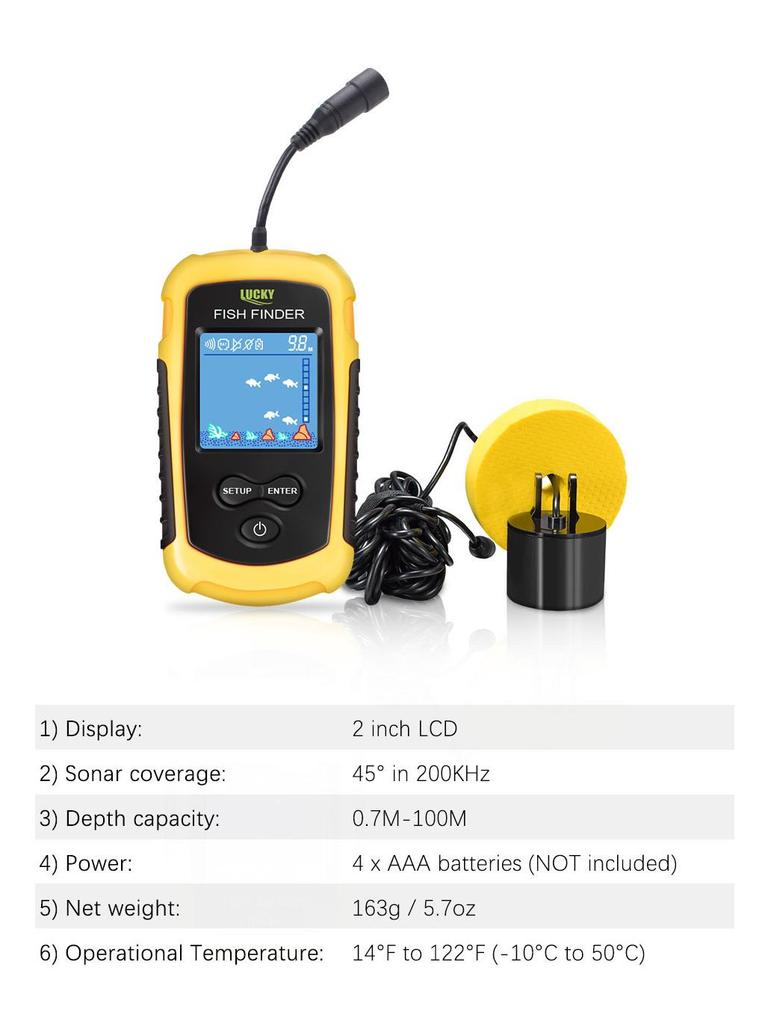 Leqi LUCKY Wired Portable Sonar Fish Finder