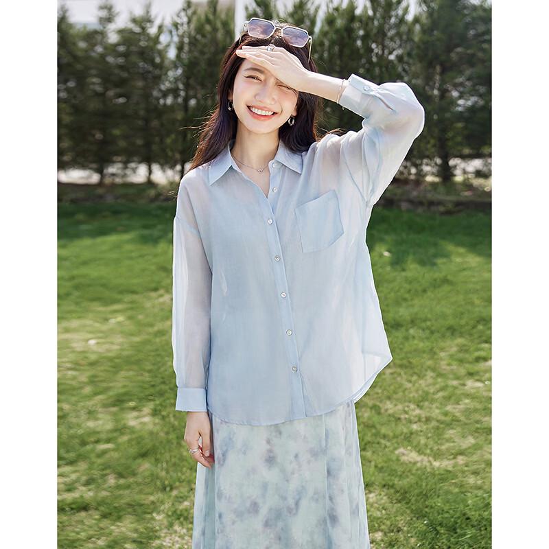Women's Elegant Long Sleeve Shirt and Printed Midi Dress Set