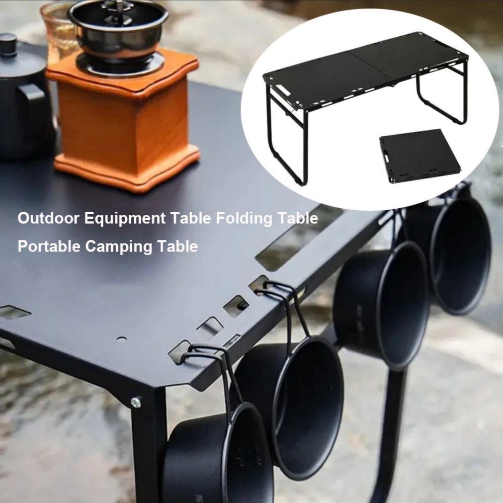 Portable Folding Table Black Camping Home Table New Outdoor Equipment Table