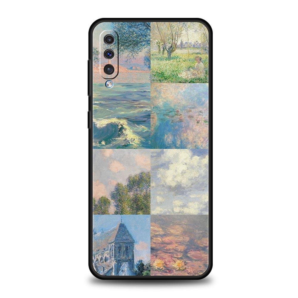 Phone Case For Samsung A24 A12 A14 A32 A50 A70 A20E A20S A10S A22 A30 A40 A34 A54 A42 A52 5G A02S A04s Cover Claude Monet Art