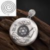 Copper Crystal Om Mani Padme Hum Heart Sutra Pendant With Chain Unisex Necklace Ethnic Style