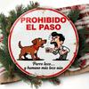Retro Spanish Warning Tin Sign Round Metal Wall Decor For Home Bar Garage Man Cave