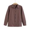 2026 Pure Cotton Plaid Cardigan for Middle-aged & Elderly Women - Long Sleeve, Mom & Grandma Style