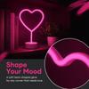 Heart Shaped LED Neon Light Pink Light Neon Light Decorative Neon Desk Lamp  Bedroom Decor