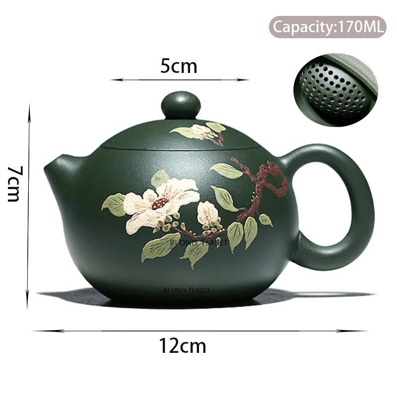 170ml Yixing Zisha teapot handmade flower shaped teapot ball hole filter beauty tea infusion pot Chinese Zisha tea set
