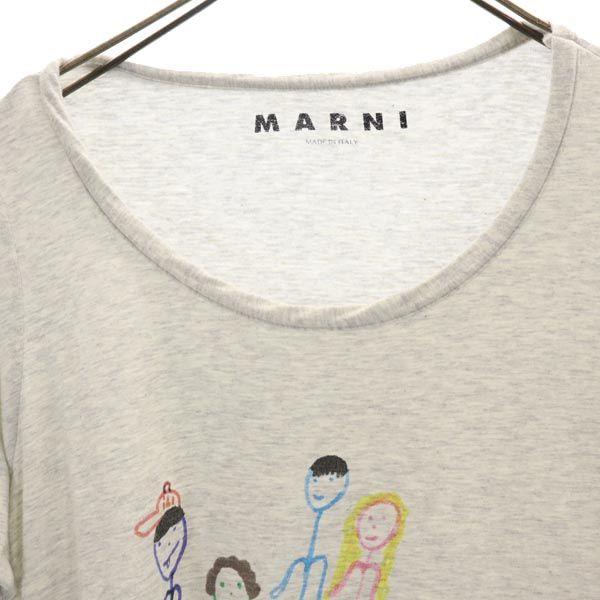 MARNI made in Italy Print Short sleeve T-shirt 42 Gray Women Used