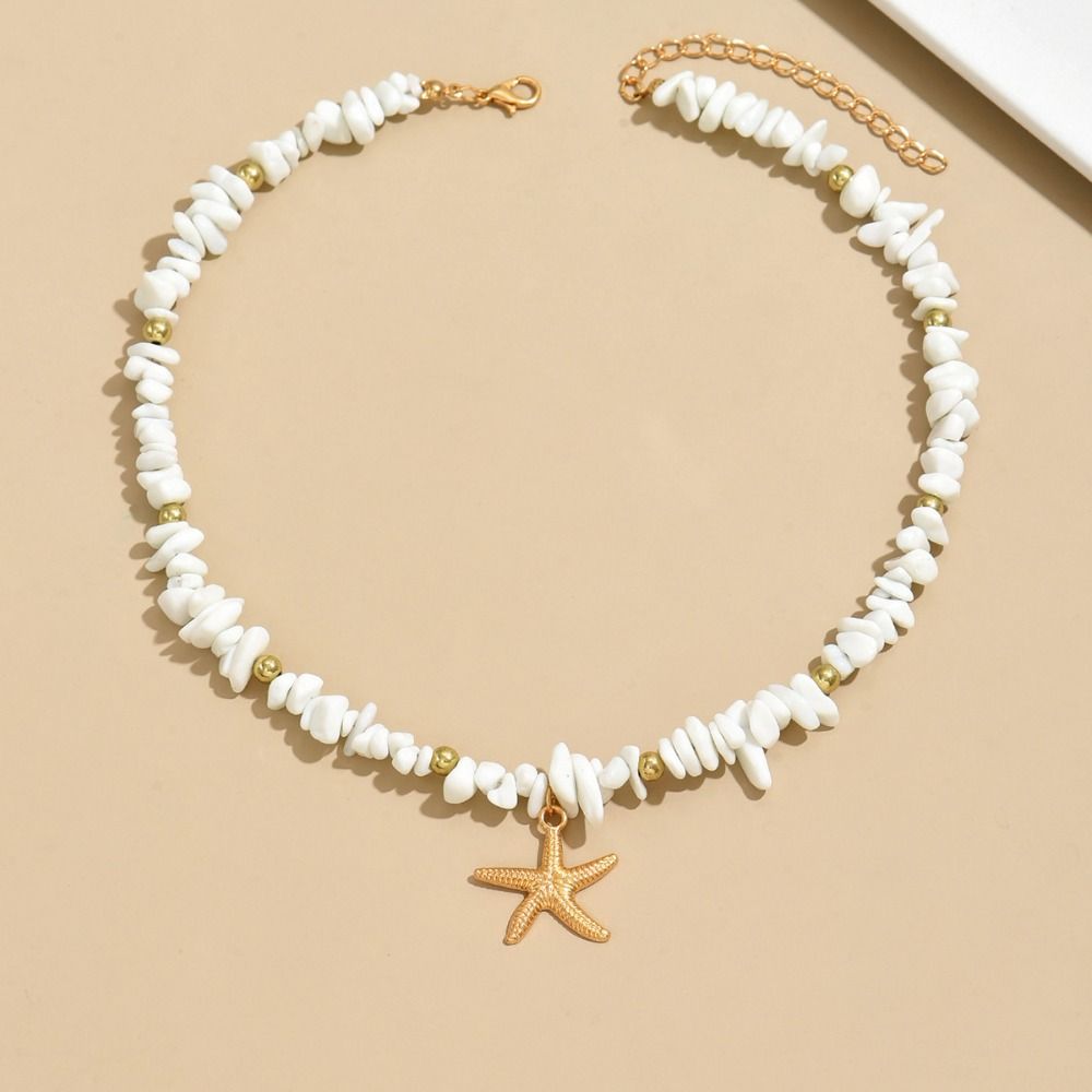 Ornamenten Schelp Zeester Ketting Zee Serie Strand Kralen Ketting Boheemse Stijl Ketting Dames