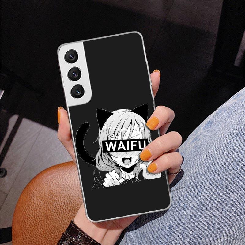 Sugoi Senpai Japanese Anime Waifu Phnoe Case for Samsung Galaxy S26 S25 Edge S23 S24 Ultra S22 Plus S21 S20 FE Unique Cover Soft